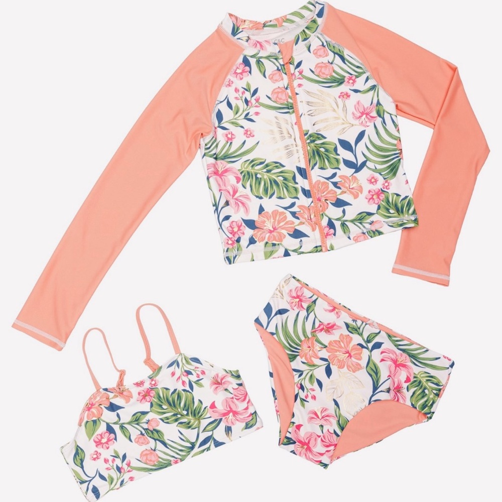 C&C California Rash Guard and Bikini Set